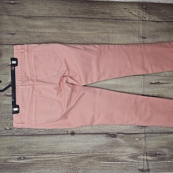 Tory Burch Alexa Cropped Soft Pink Coral Skinny Jeans Size 28 - Picture 4 of 9